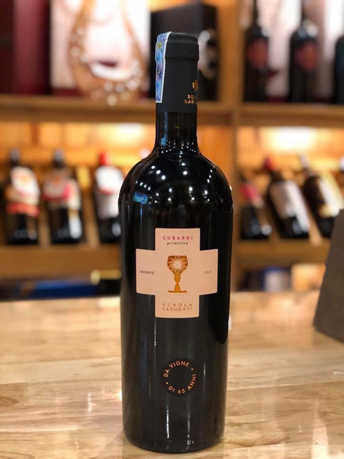 Rượu vang ý ngon Schola Sarmenti Cubardi Primitivo