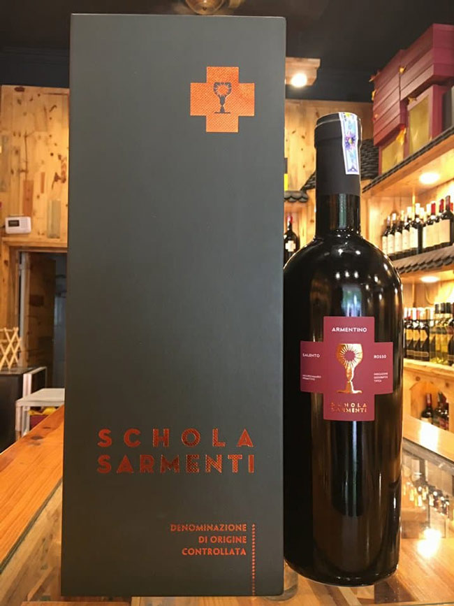 Rượu vang Ý ngon schola sarmenti armentino rosso salento