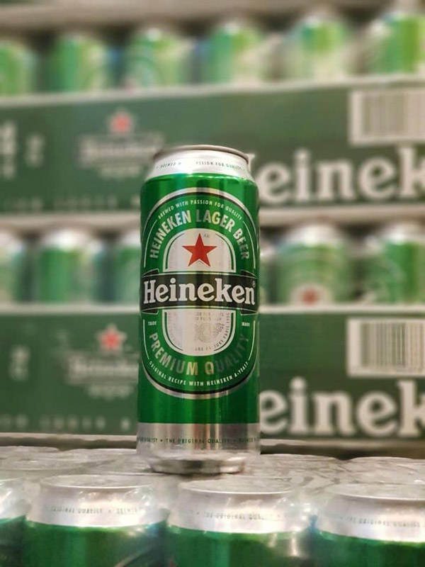 Bia ngoại nhập khẩu Heineken nội địa lon cao