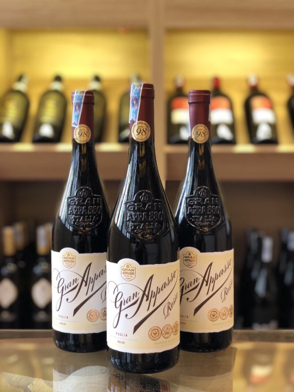 rượu vang Ý Primitivo Gran Appasso Rosso Passito sự kết hợp độc đáo
