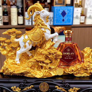 Bộ Rượu Linh Vật Dê Vàng Cỡ Đại Dorlan Whisky