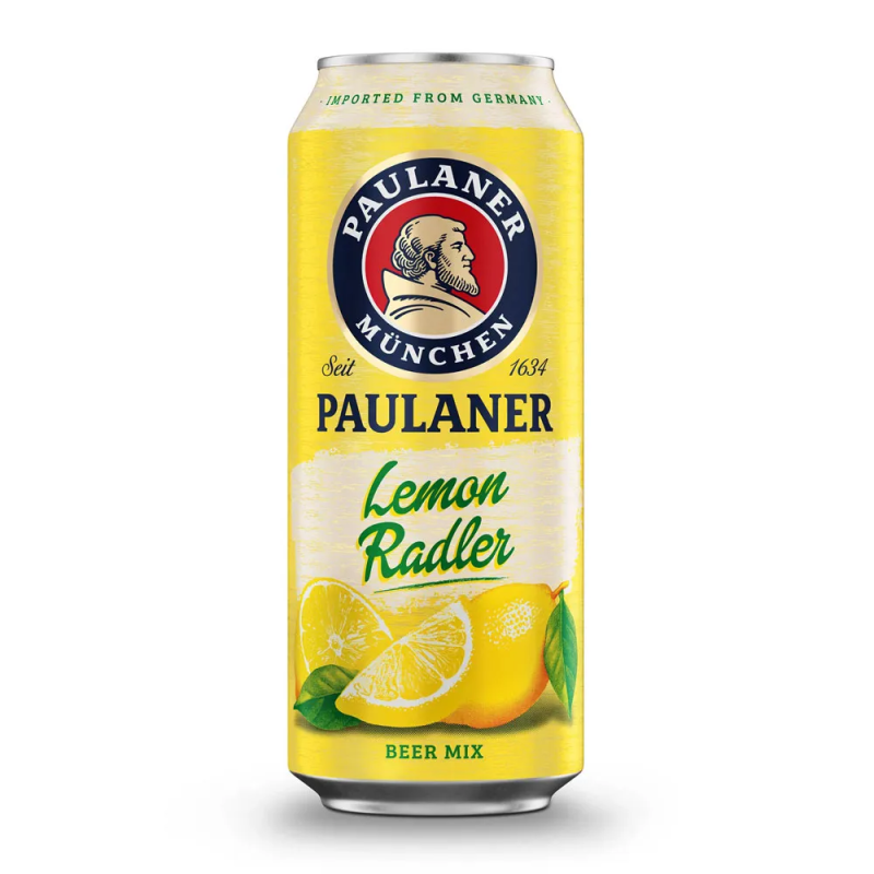 Bia Paulaner Lemon Radler 2.5% Đức - thùng 24 lon 500 ml